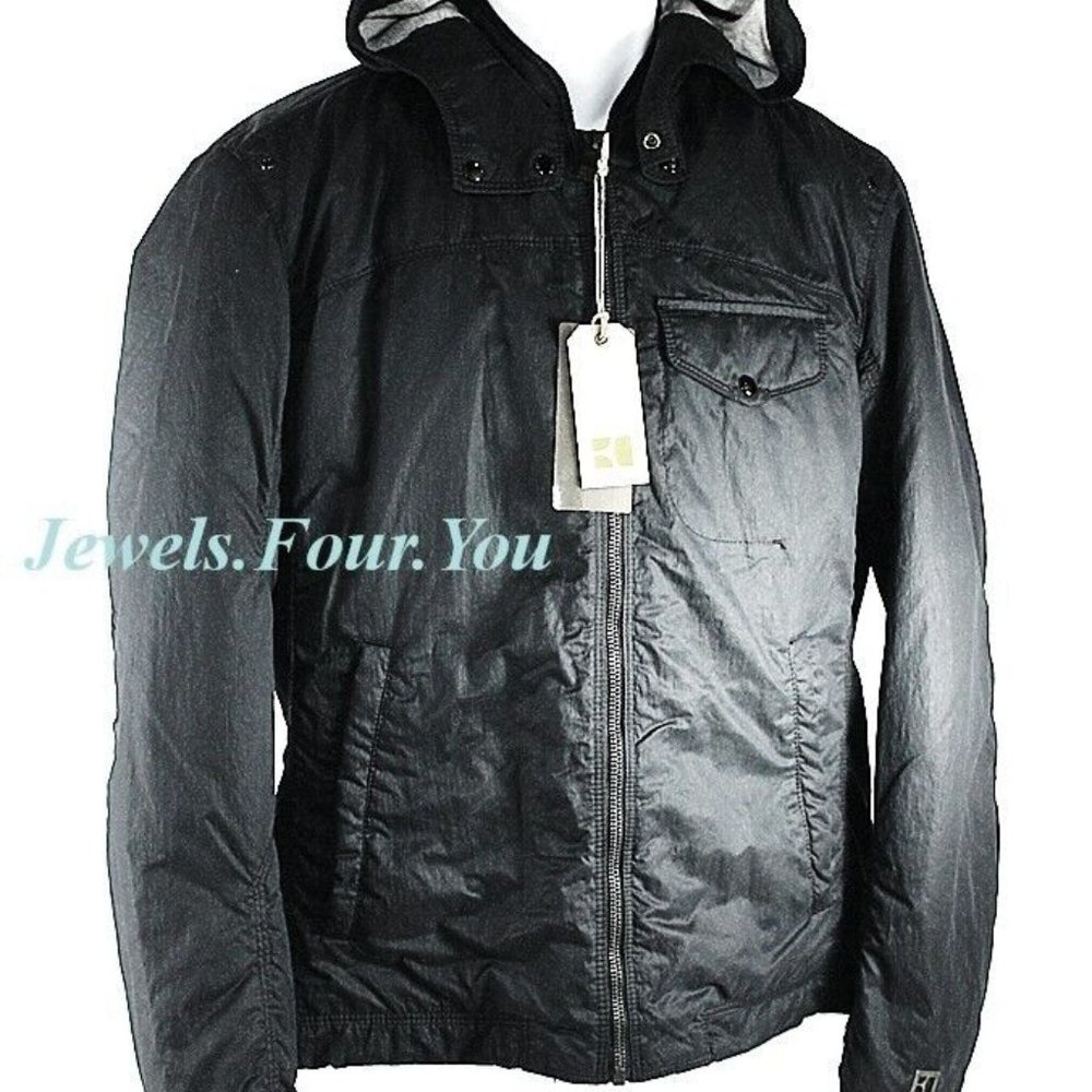 HUGO BOSS ORANGE OMITO-W JACKET & HOOD CHARCOAL SIZE 44R XL BRAND NEW